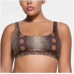SKIMS SWIM BIKINI TANK TOP IN DESERT SNAKE PRINT XXS
